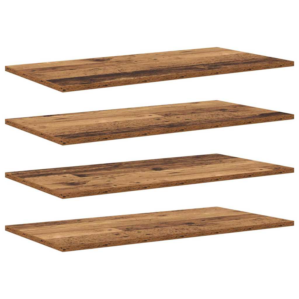 vidaXL Półka na książki 4 pcs Brązowy 80 x 40 x 1,5 cm