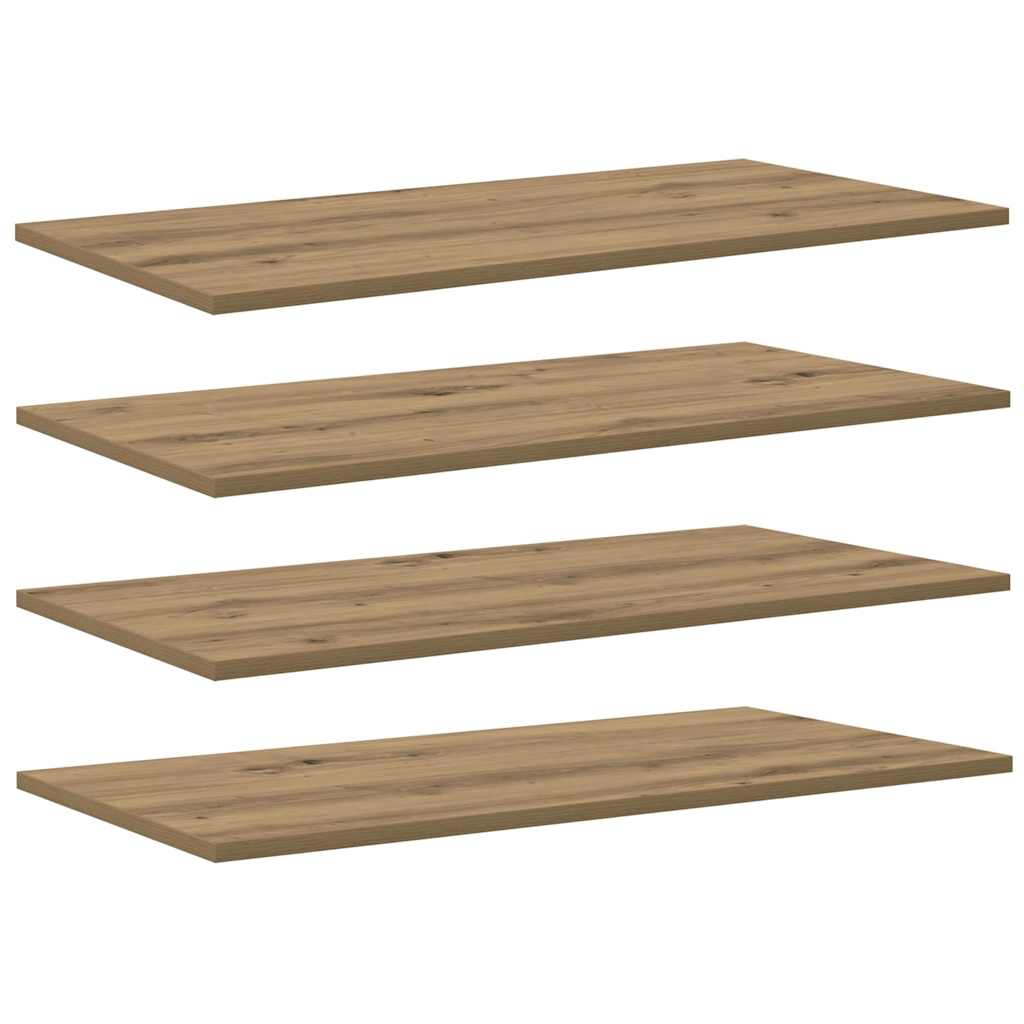 vidaXL Półka na książki 4 pcs Brązowy 80 x 40 x 1,5 cm