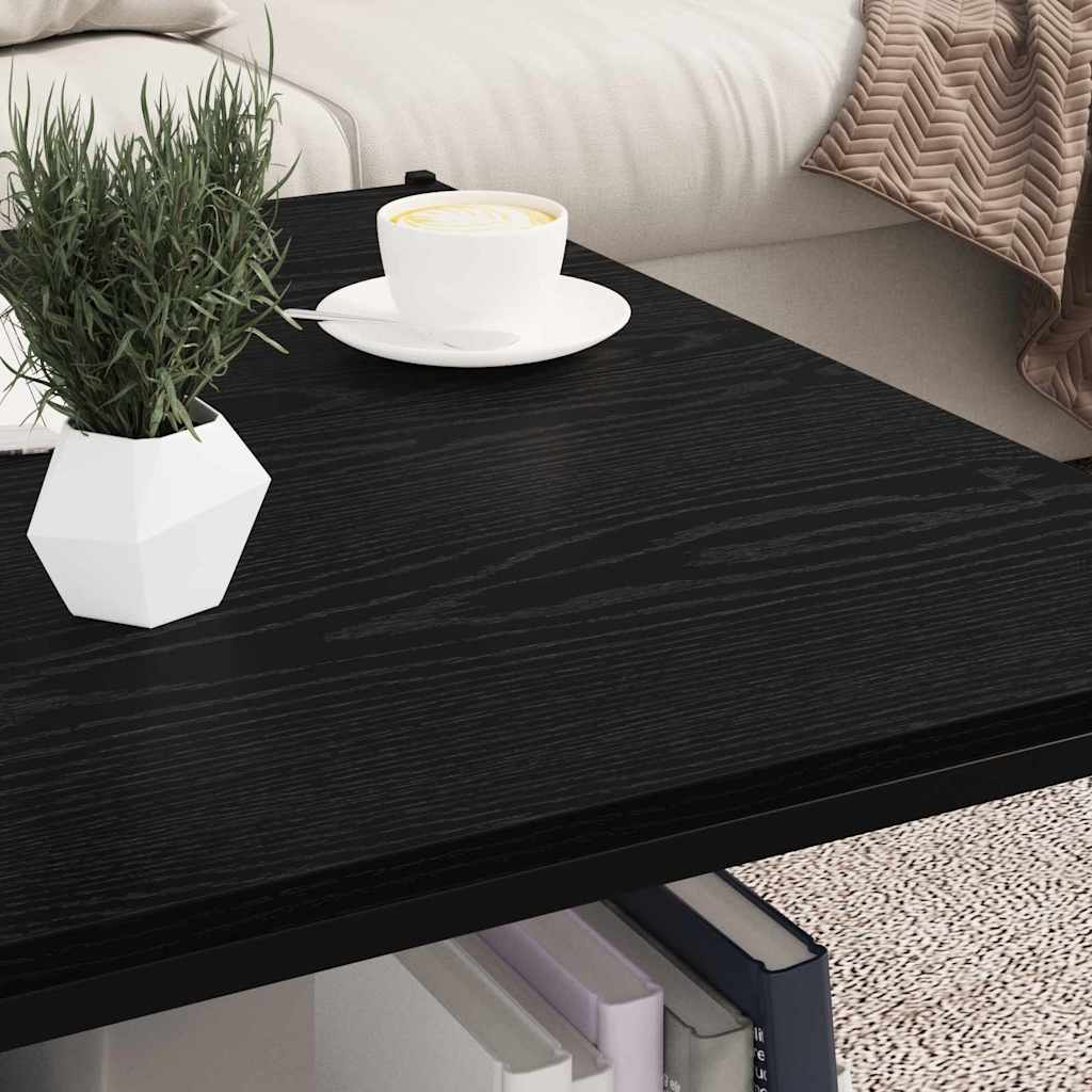 vidaXL Półka na książki 4 pcs Czarny 80 x 40 x 1,5 cm
