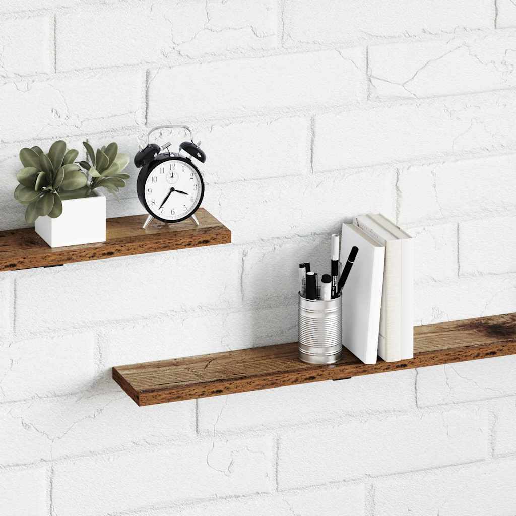 vidaXL Półka na książki 4 pcs Brązowy 100 x 10 x 1,5 cm