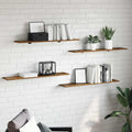 vidaXL Półka na książki 4 pcs Brązowy 100 x 20 x 1,5 cm
