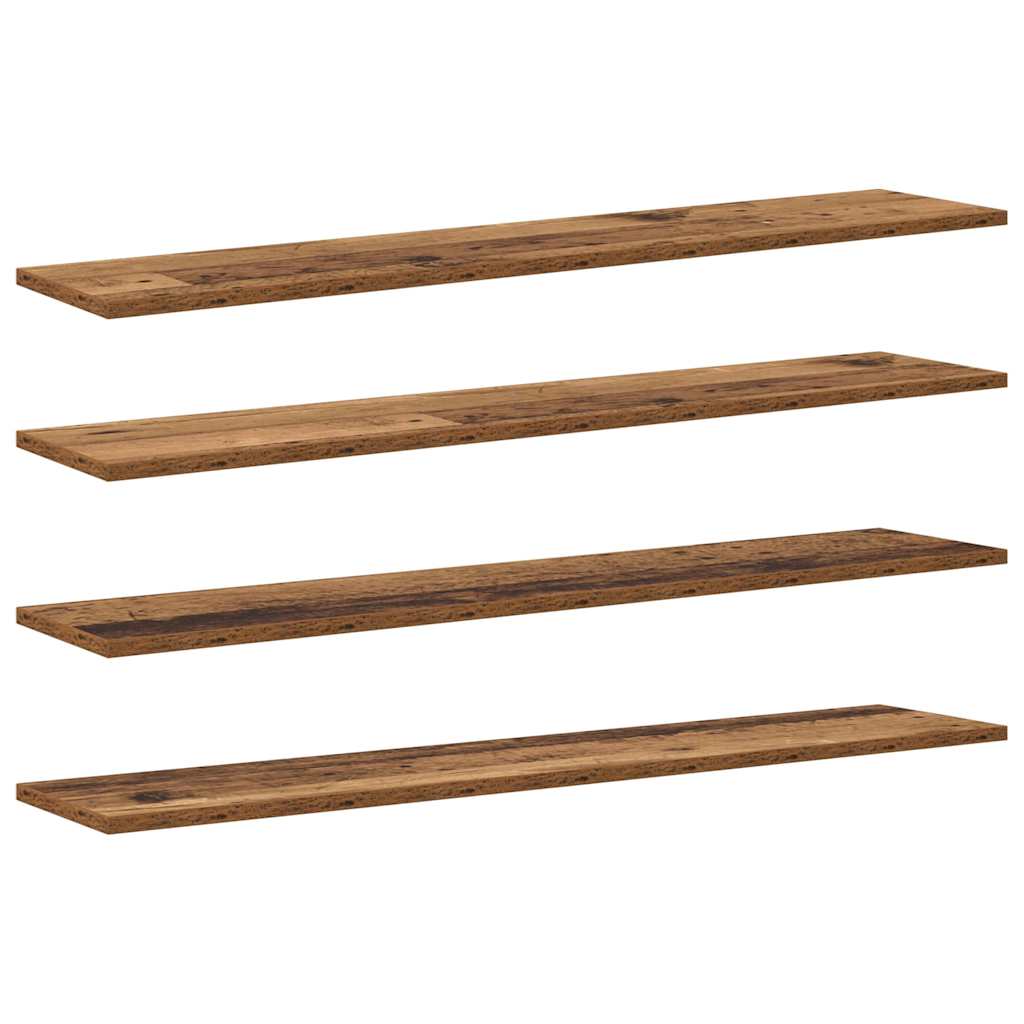 vidaXL Półka na książki 4 pcs Brązowy 100 x 20 x 1,5 cm