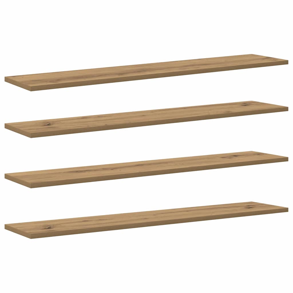 vidaXL Półka na książki 4 pcs Brązowy 100 x 20 x 1,5 cm