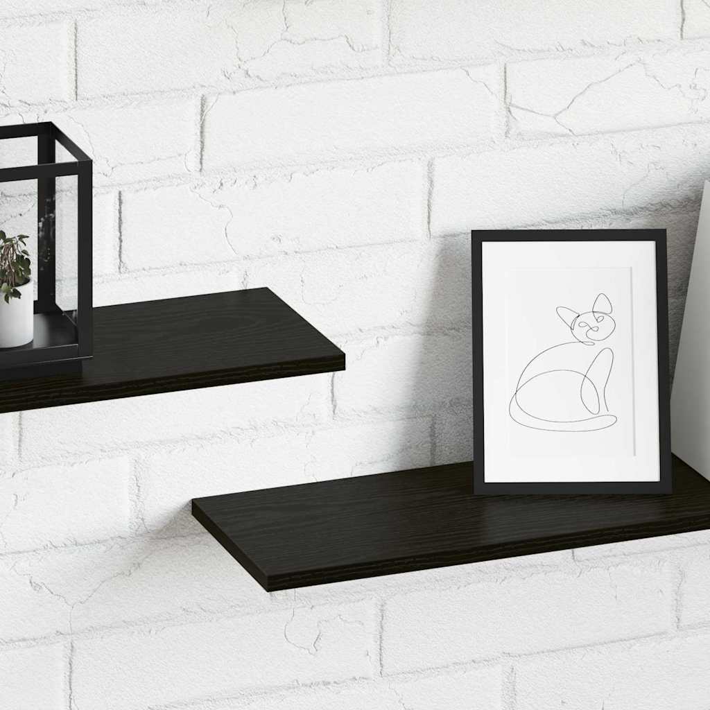 vidaXL Półka na książki 4 pcs Czarny 100 x 20 x 1,5 cm