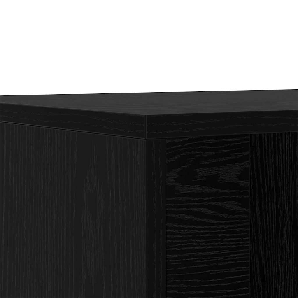 vidaXL Ławka na buty z półką Czarny Dąb 102 x 35 x 35 cm