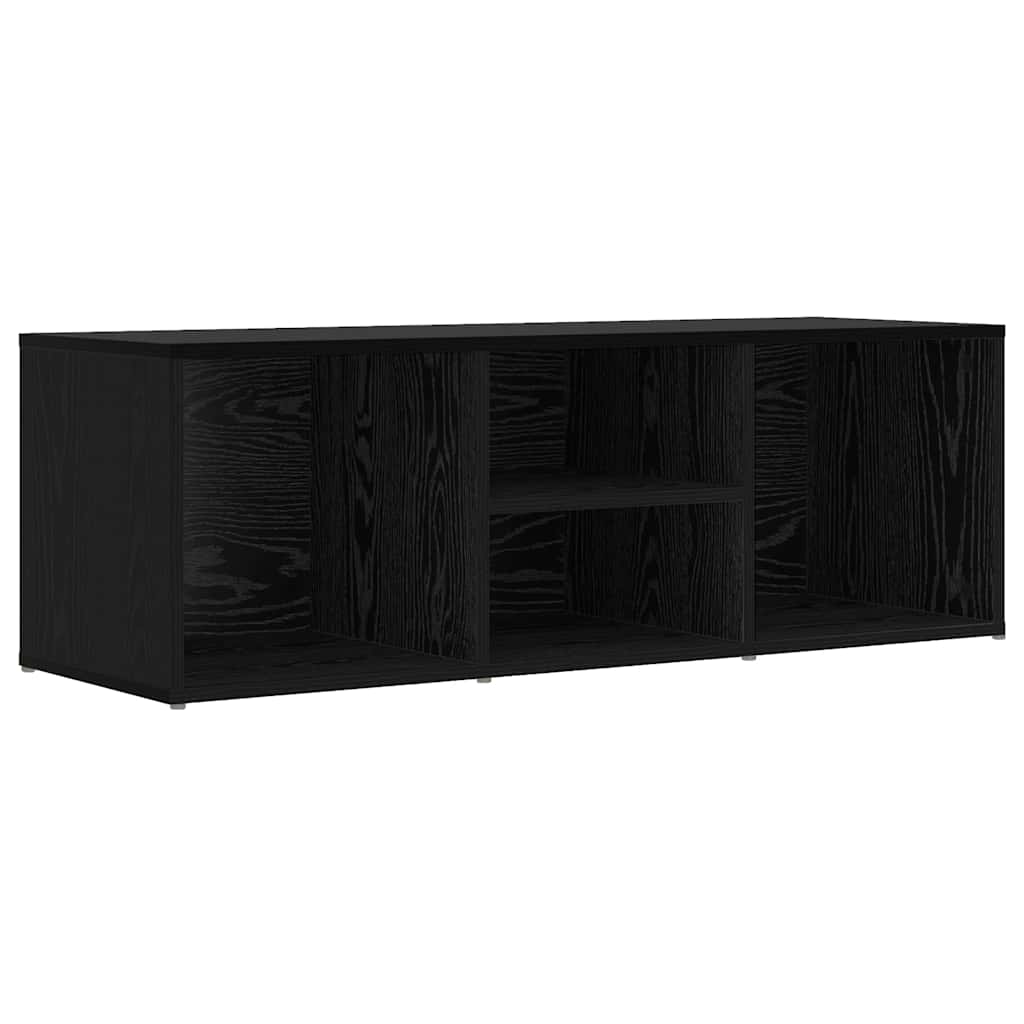 vidaXL Ławka na buty z półką Czarny Dąb 102 x 35 x 35 cm