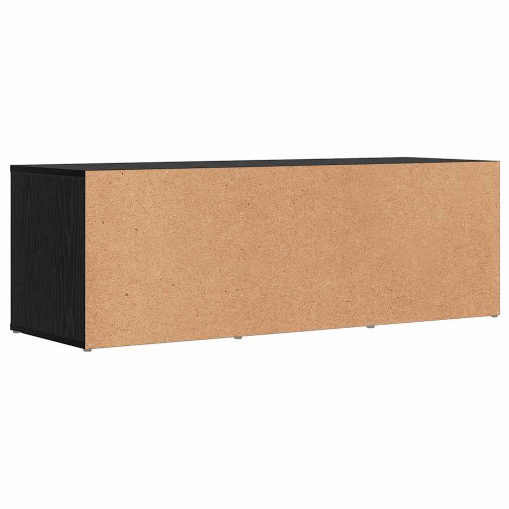 vidaXL Ławka na buty z półką Czarny Dąb 102 x 35 x 35 cm