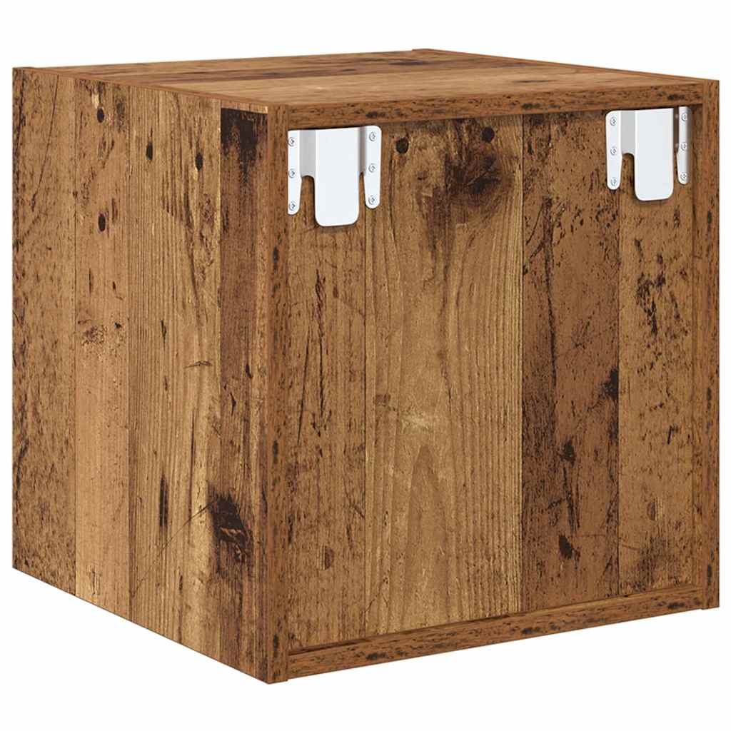 vidaXL Szafka ścienna z półką 2 pcs Stare drewno 37 x 37 x 37 cm