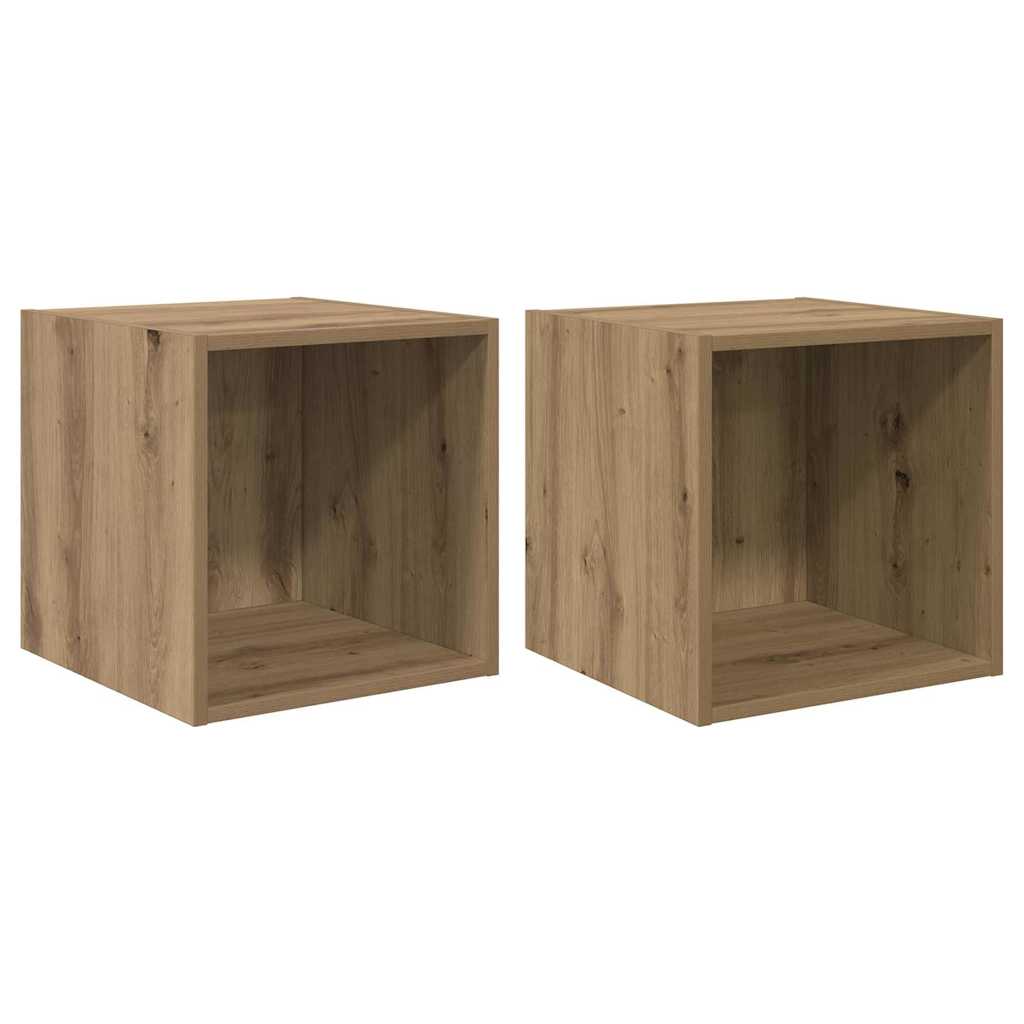 vidaXL Szafka ścienna z półką 2 pcs Dąb rzemieślniczy 37 x 37 x 37 cm