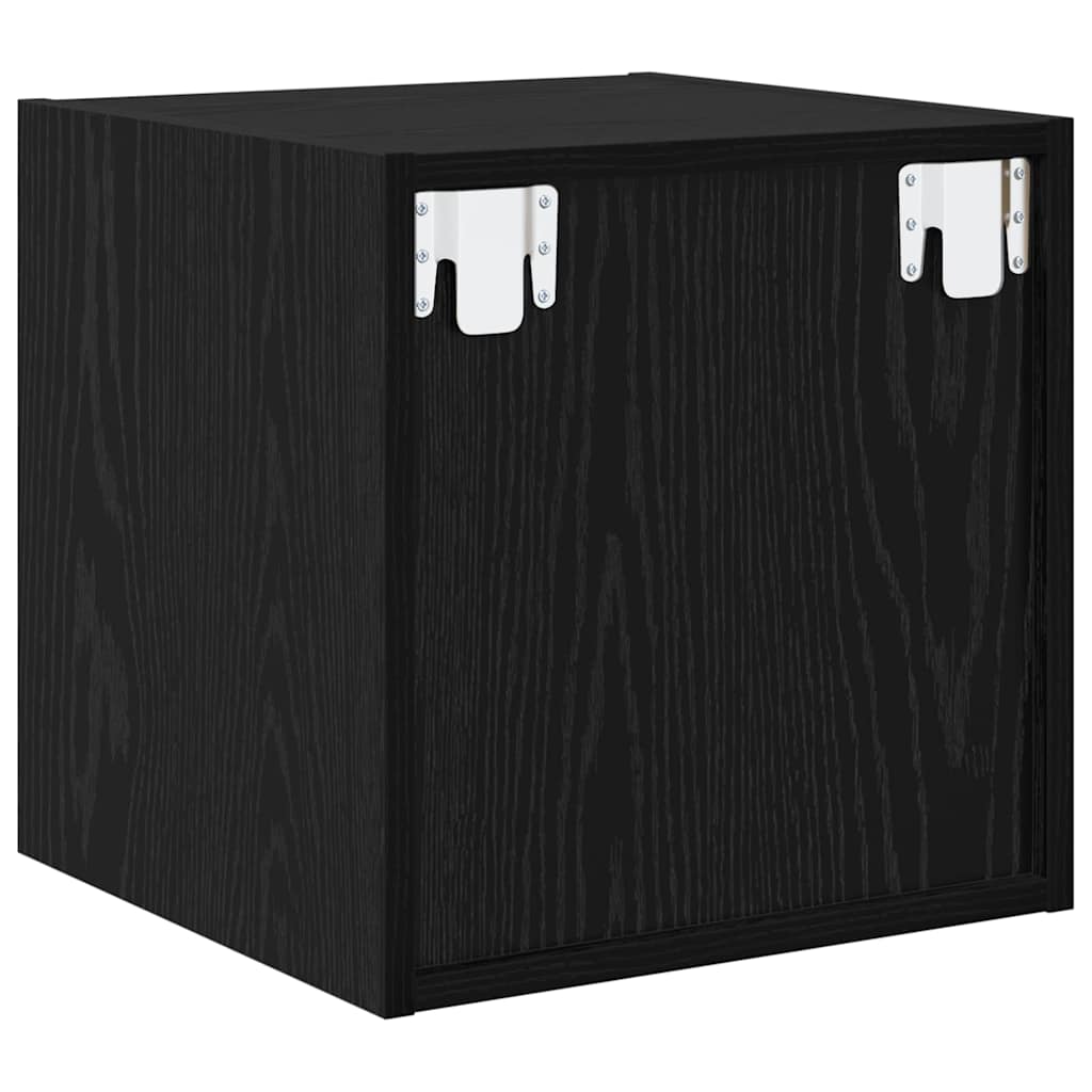 vidaXL Szafka ścienna z półką 2 pcs Czarny Dąb 37 x 37 x 37 cm