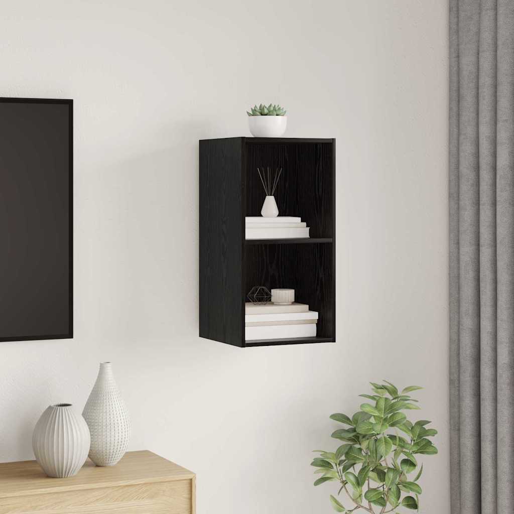 vidaXL Zestaw szafek RTV Czarny Dąb 37 x 37 x 72 cm