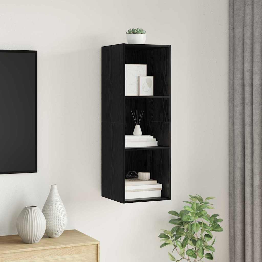 vidaXL Zestaw szafek RTV Czarny Dąb 37 x 37 x 107 cm