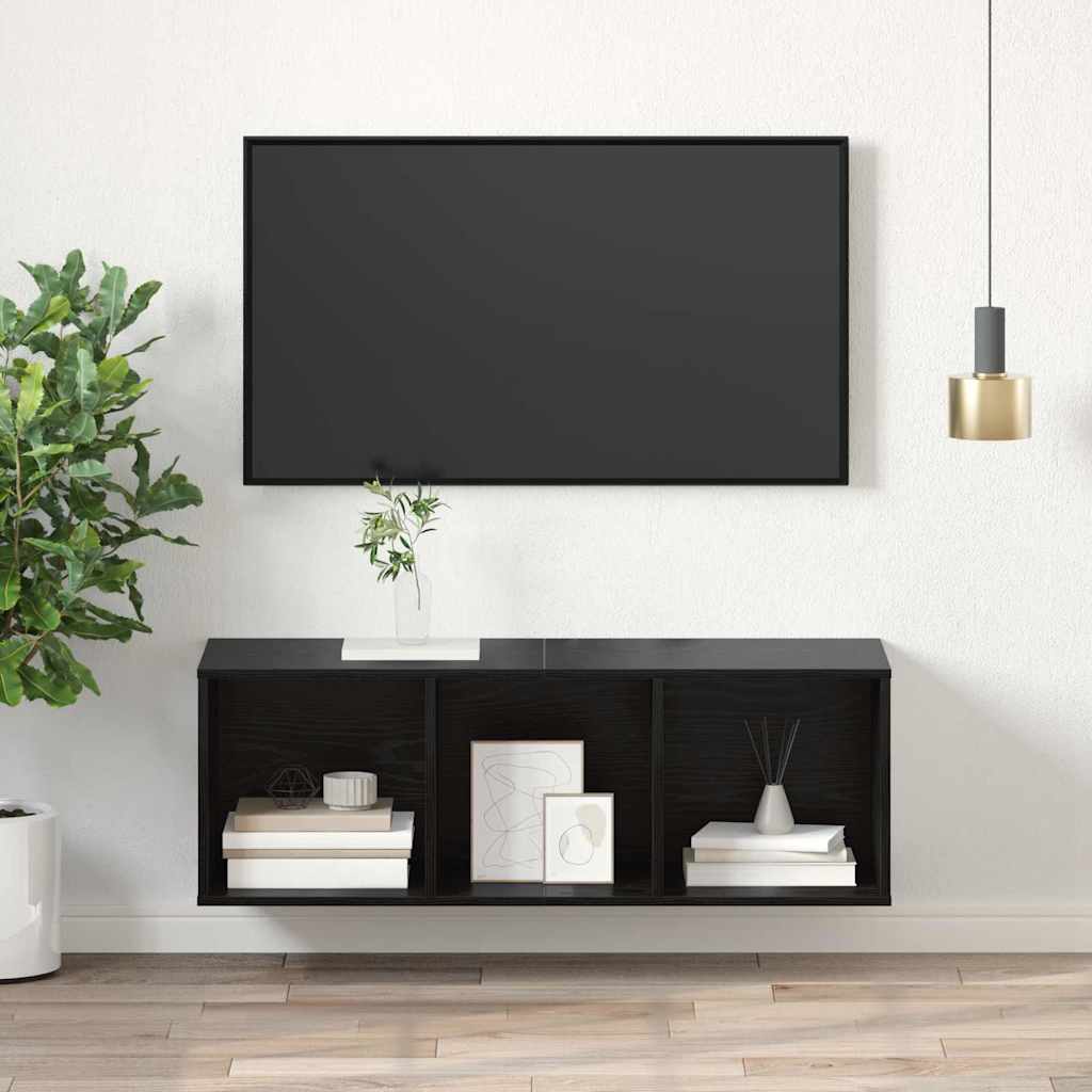 vidaXL Zestaw szafek RTV Czarny Dąb 37 x 37 x 107 cm