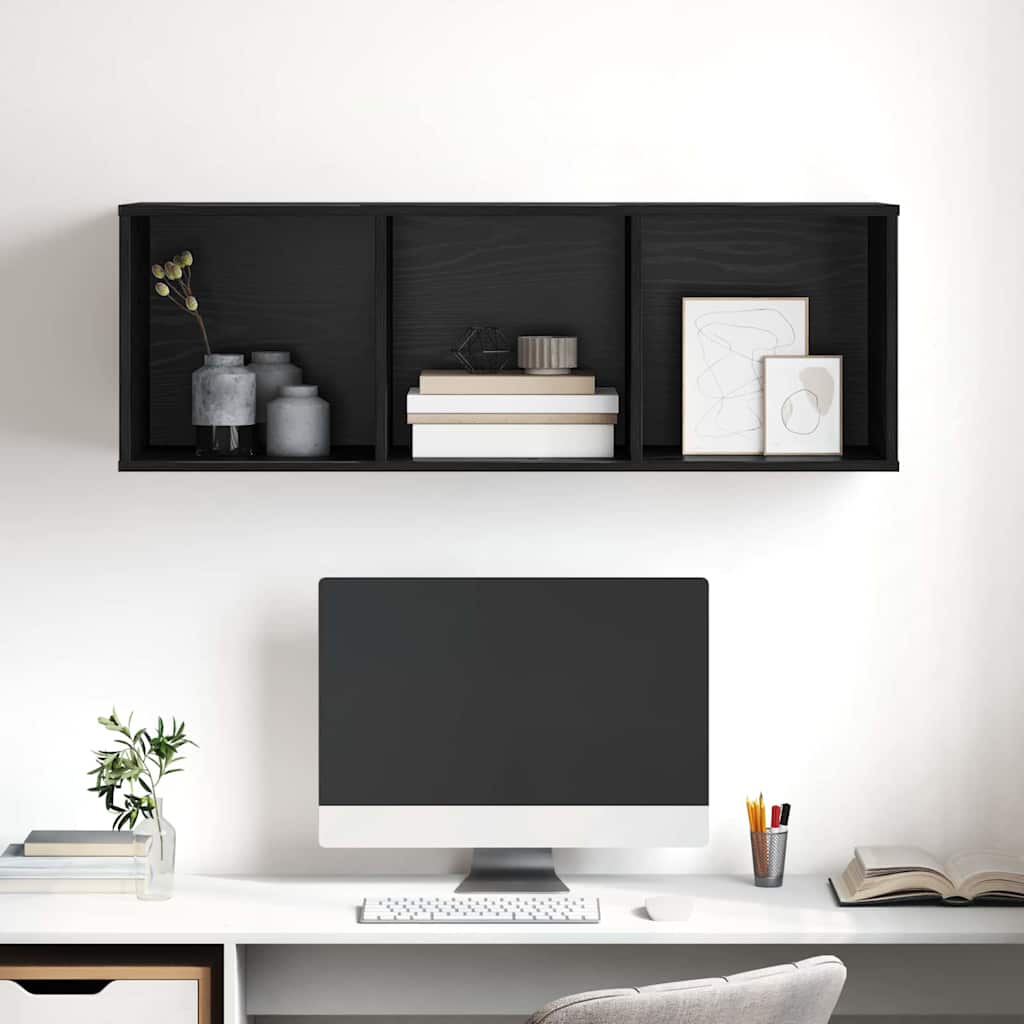 vidaXL Zestaw szafek RTV Czarny Dąb 37 x 37 x 107 cm