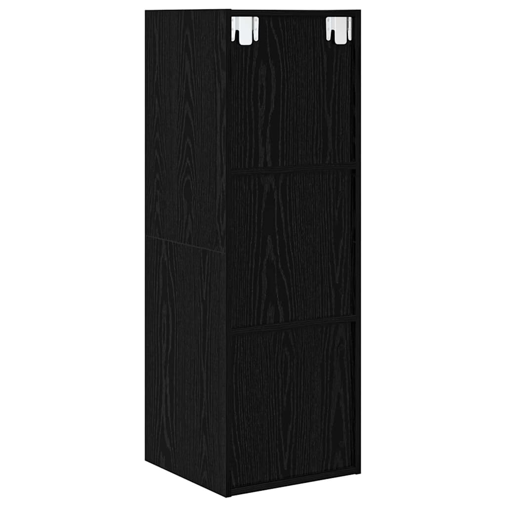 vidaXL Zestaw szafek RTV Czarny Dąb 37 x 37 x 107 cm