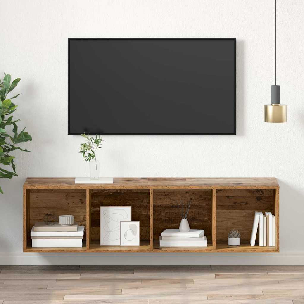 vidaXL Zestaw szafek RTV Stare drewno 37 x 37 x 142,5 cm