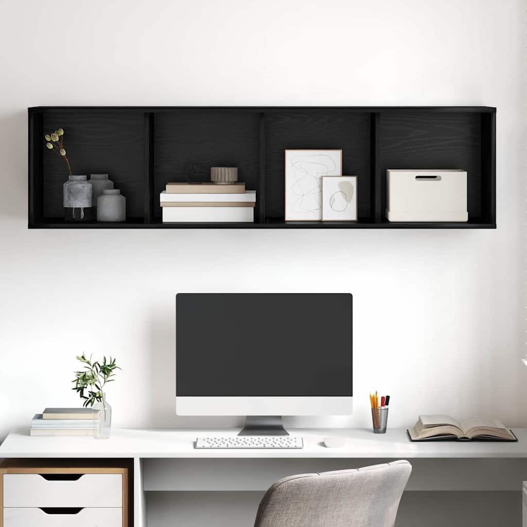 vidaXL Zestaw szafek RTV Czarny Dąb 37 x 37 x 142,5 cm