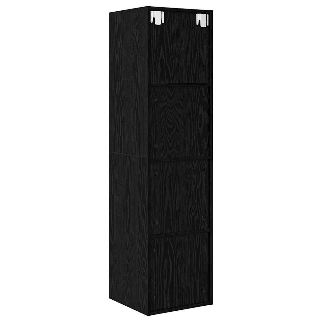 vidaXL Zestaw szafek RTV Czarny Dąb 37 x 37 x 142,5 cm