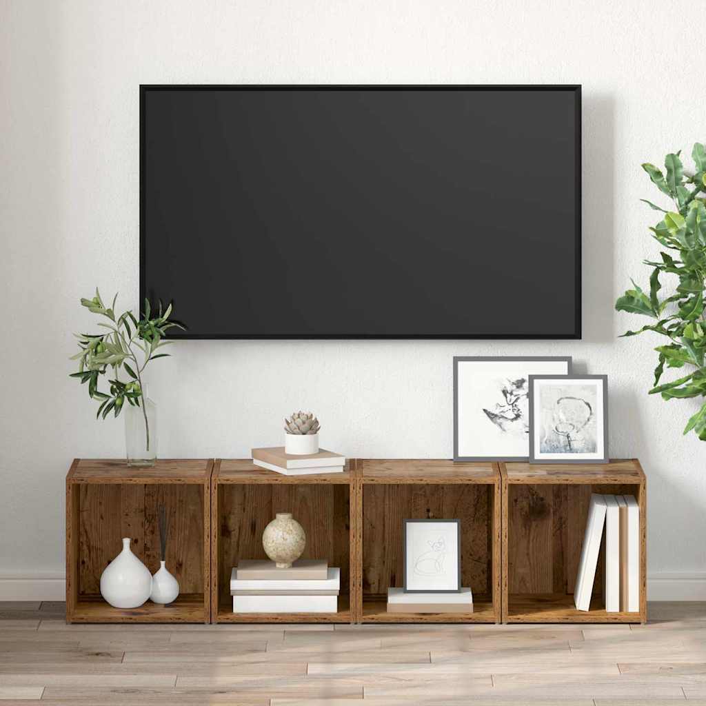 vidaXL Zestaw szafek RTV 2 pcs Stare drewno 37 x 35 x 37,5 cm