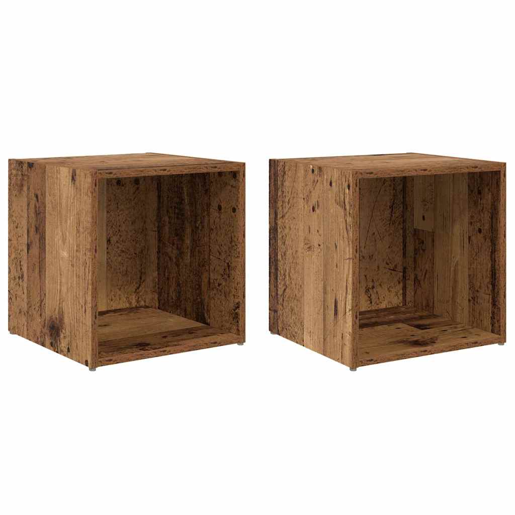 vidaXL Zestaw szafek RTV 2 pcs Stare drewno 37 x 35 x 37,5 cm