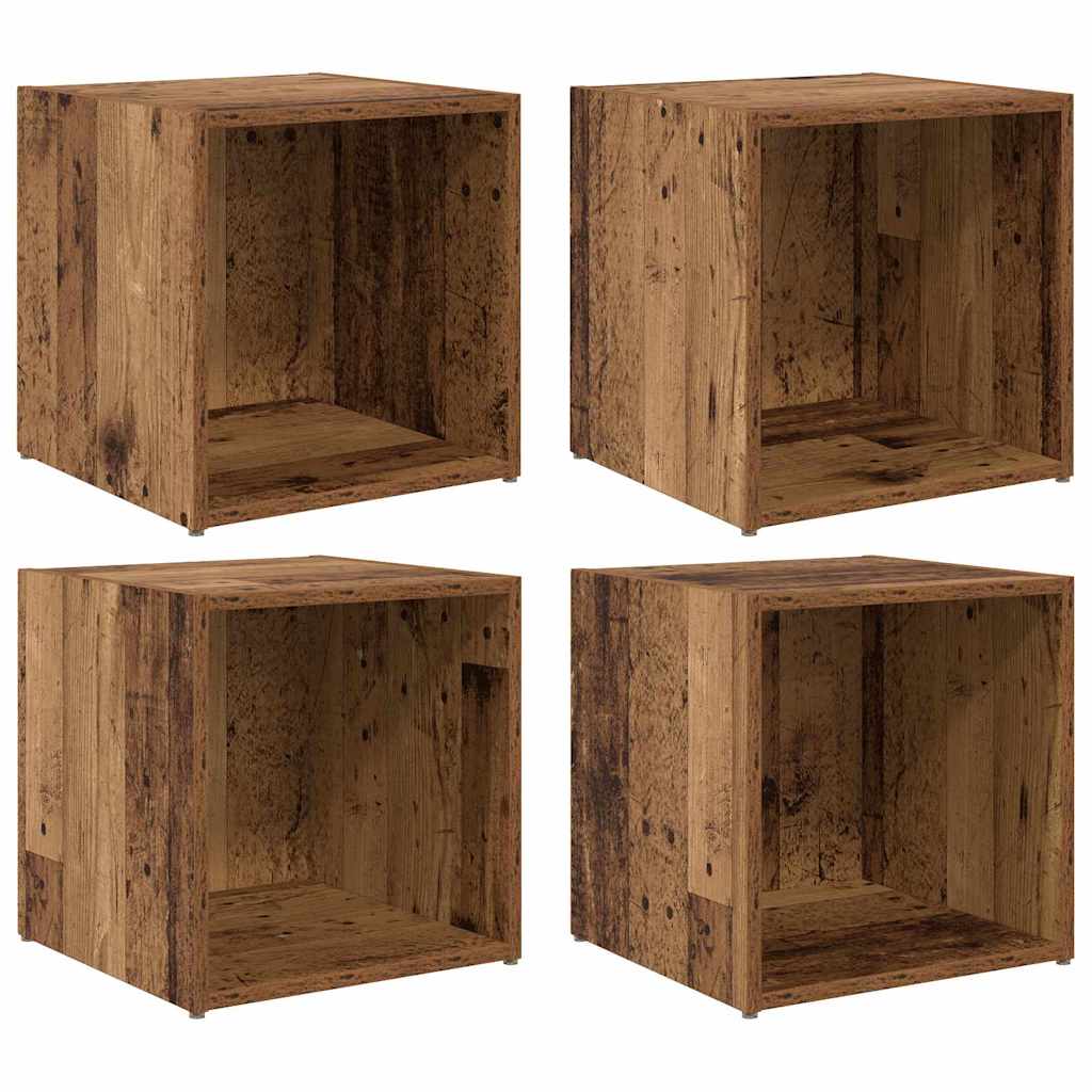 vidaXL Zestaw szafek RTV 4 pcs Stare drewno 37 x 35 x 37,5 cm