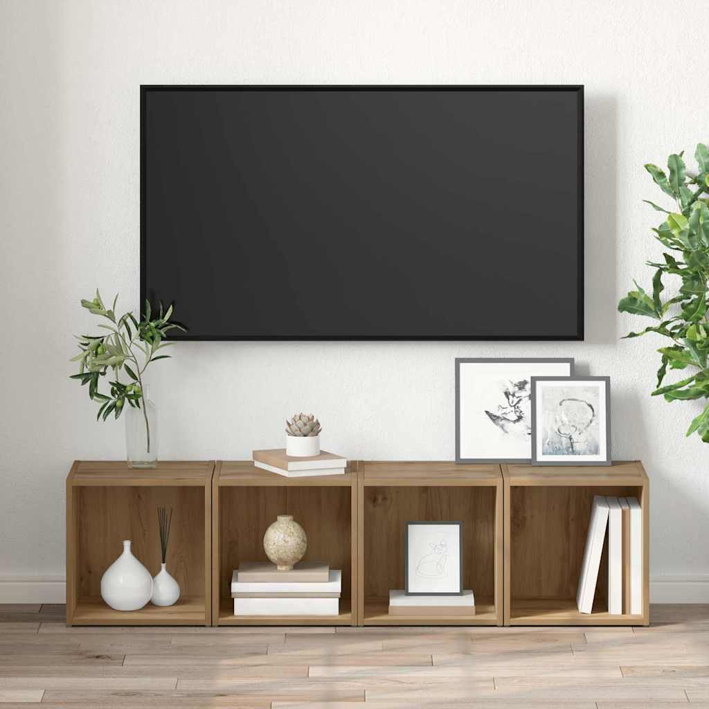vidaXL Zestaw szafek RTV 2 pcs Dąb rzemieślniczy 37 x 35 x 37,5 cm