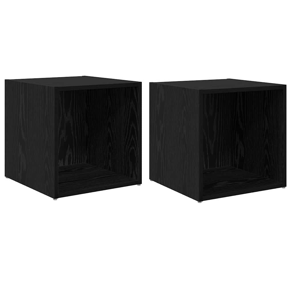 vidaXL Zestaw szafek RTV 2 pcs 37 x 35 x 37,5 cm Czarny
