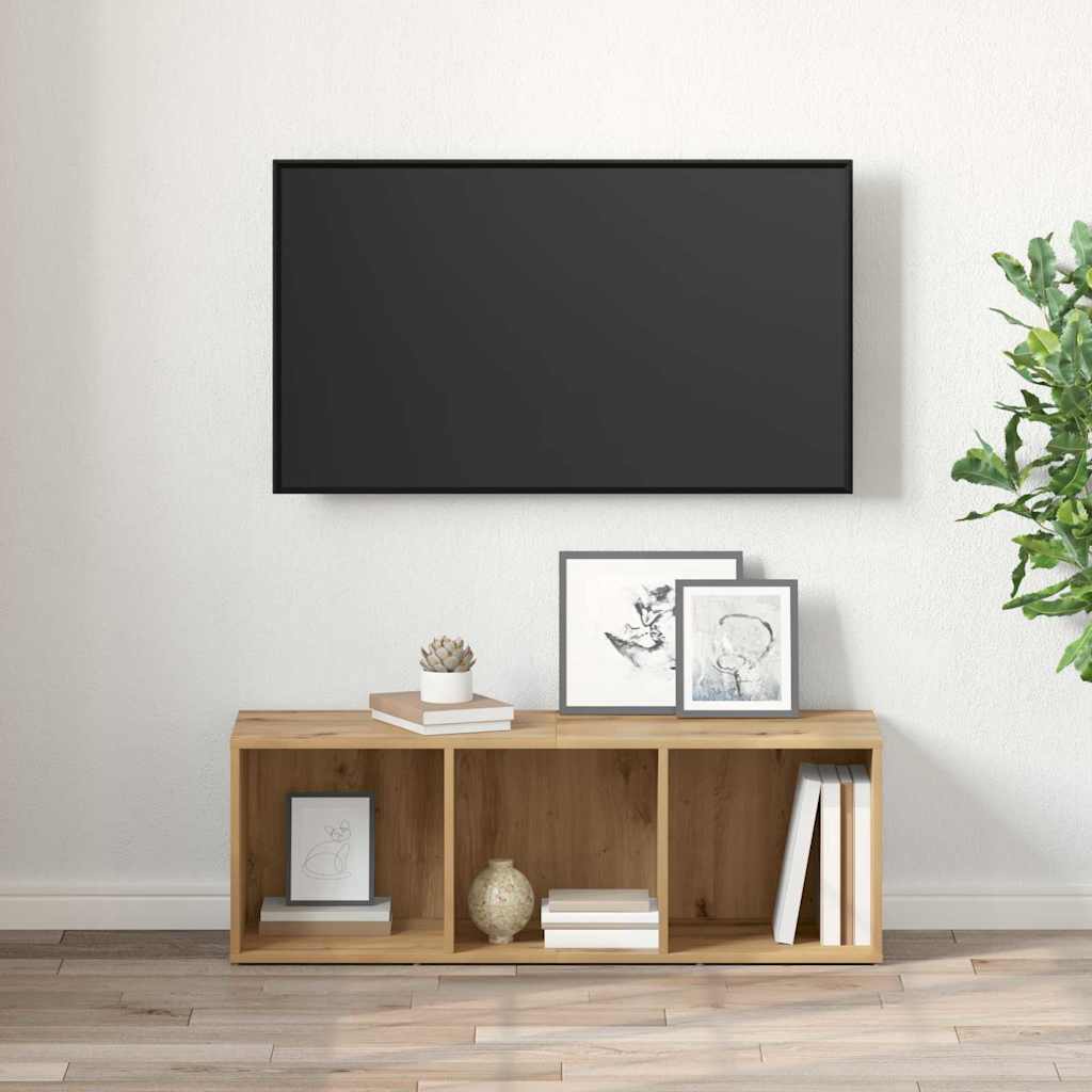 vidaXL Zestaw szafek RTV Montowane na ścianie Brązowy 72 x 35 x 37 cm