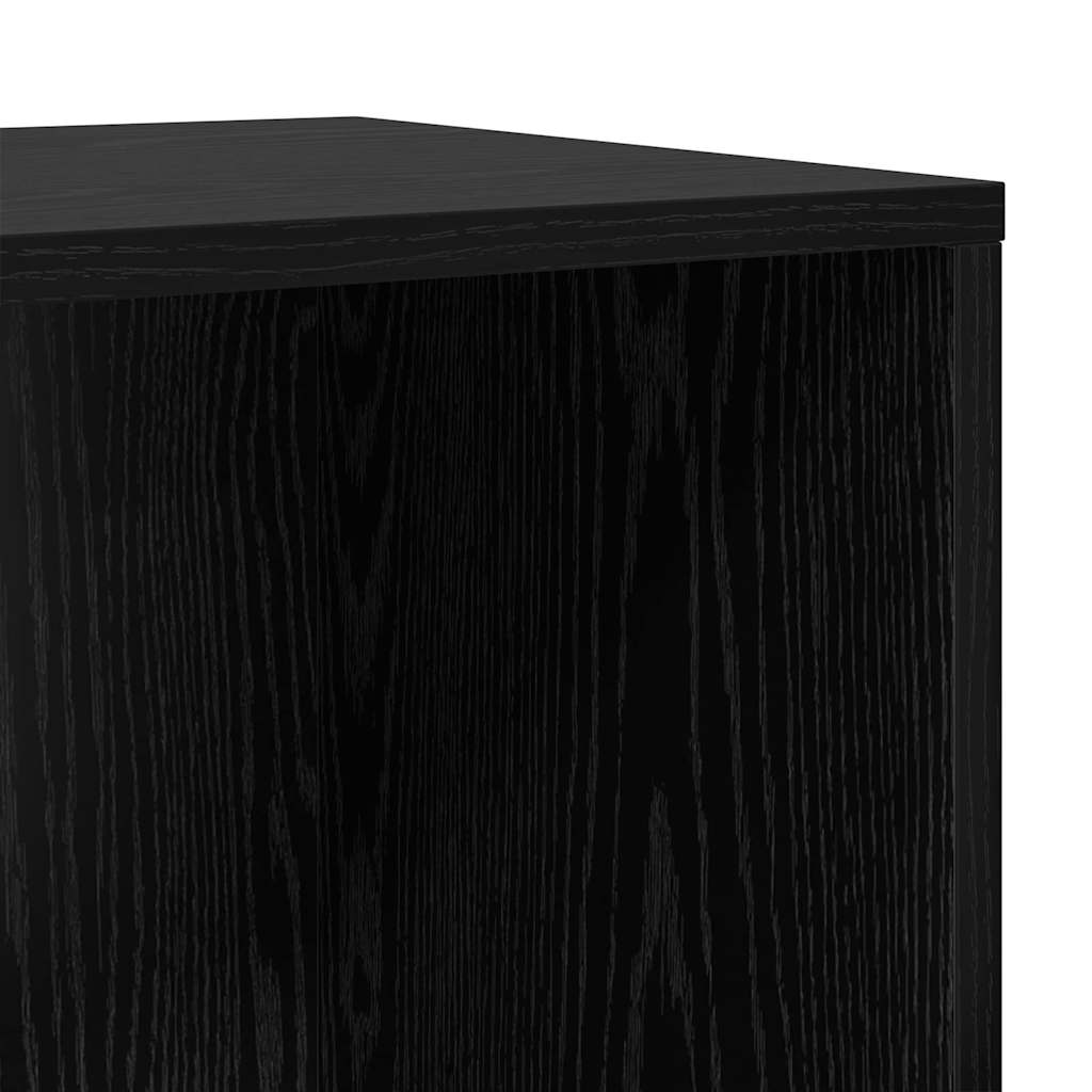 vidaXL Zestaw szafek RTV Montowane na ścianie Czarny 72 x 35 x 37 cm