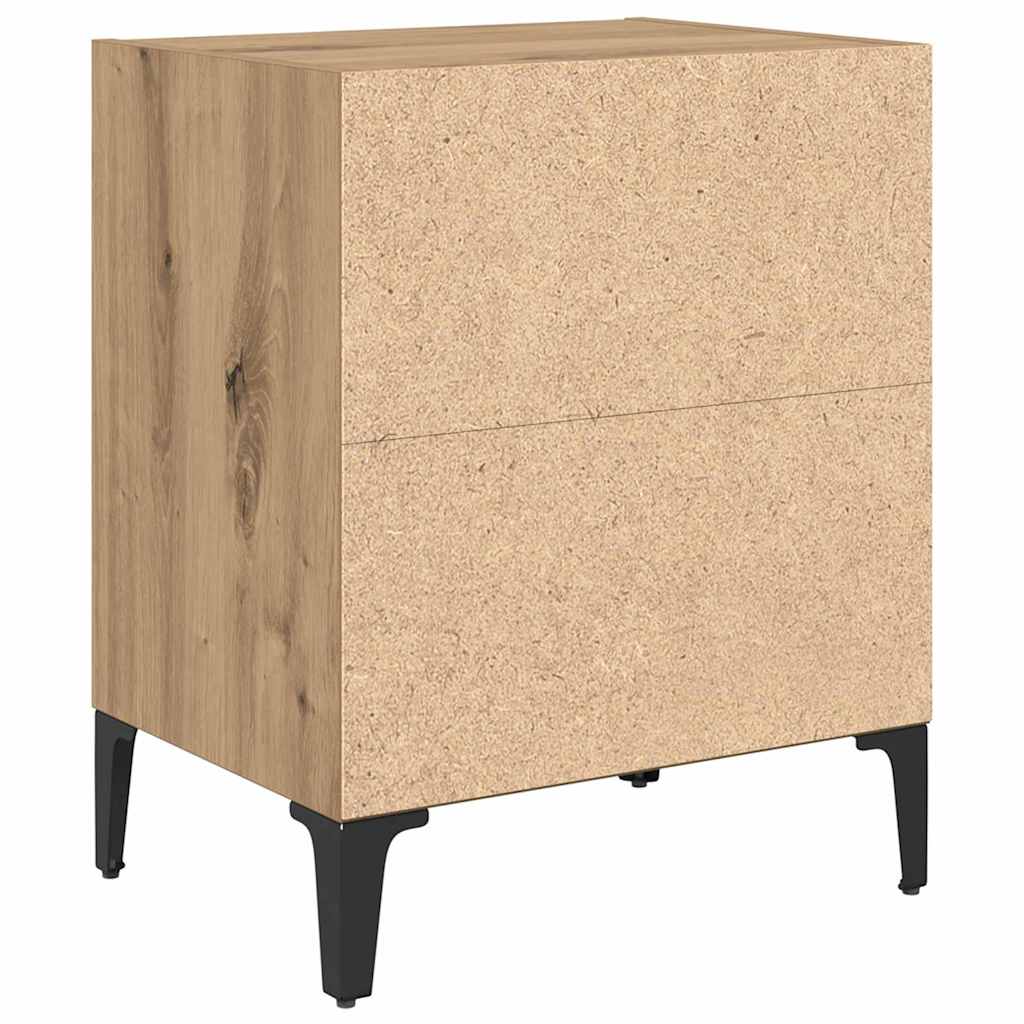 vidaXL Szafka Nocna 2 pcs Dąb rzemieślniczy 40 x 30 x 50 cm