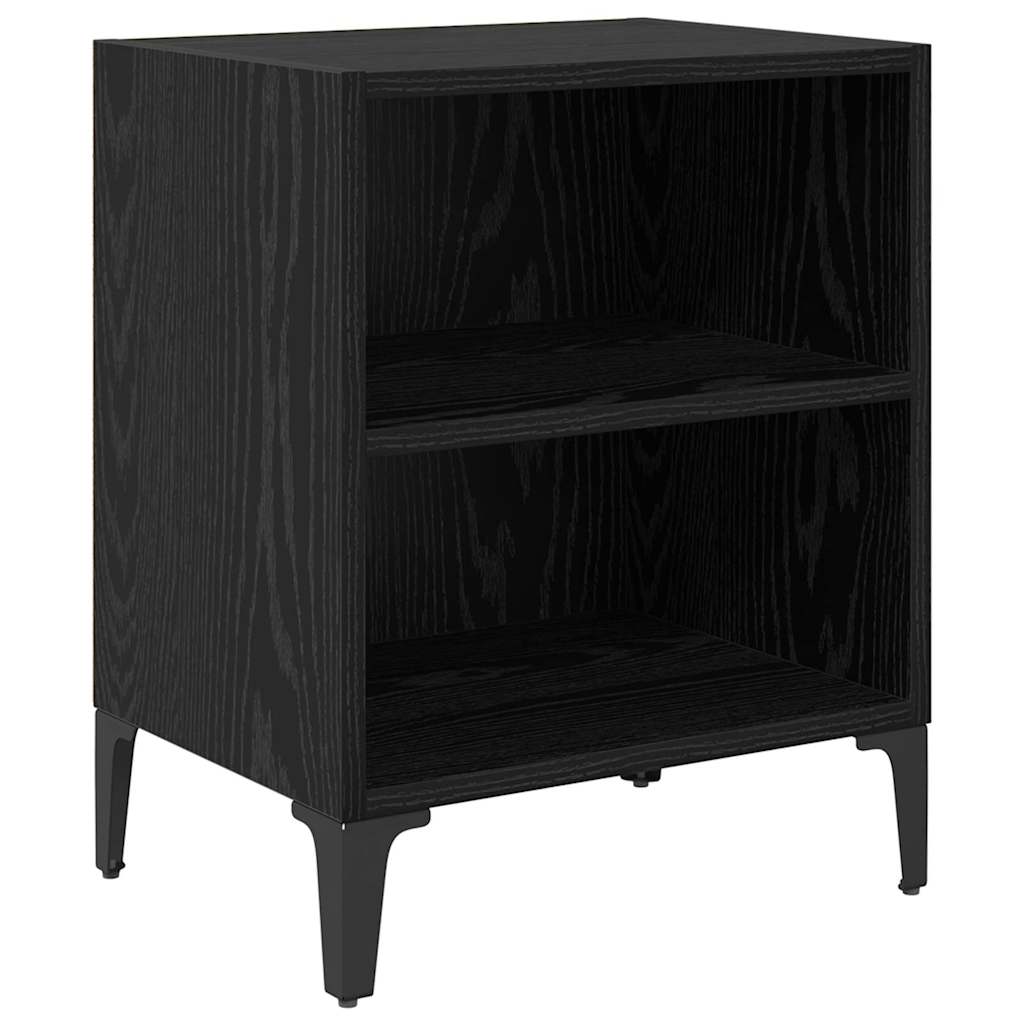 vidaXL Szafka Nocna Czarny Dąb 40 x 30 x 50 cm Materiał drewnopochodny