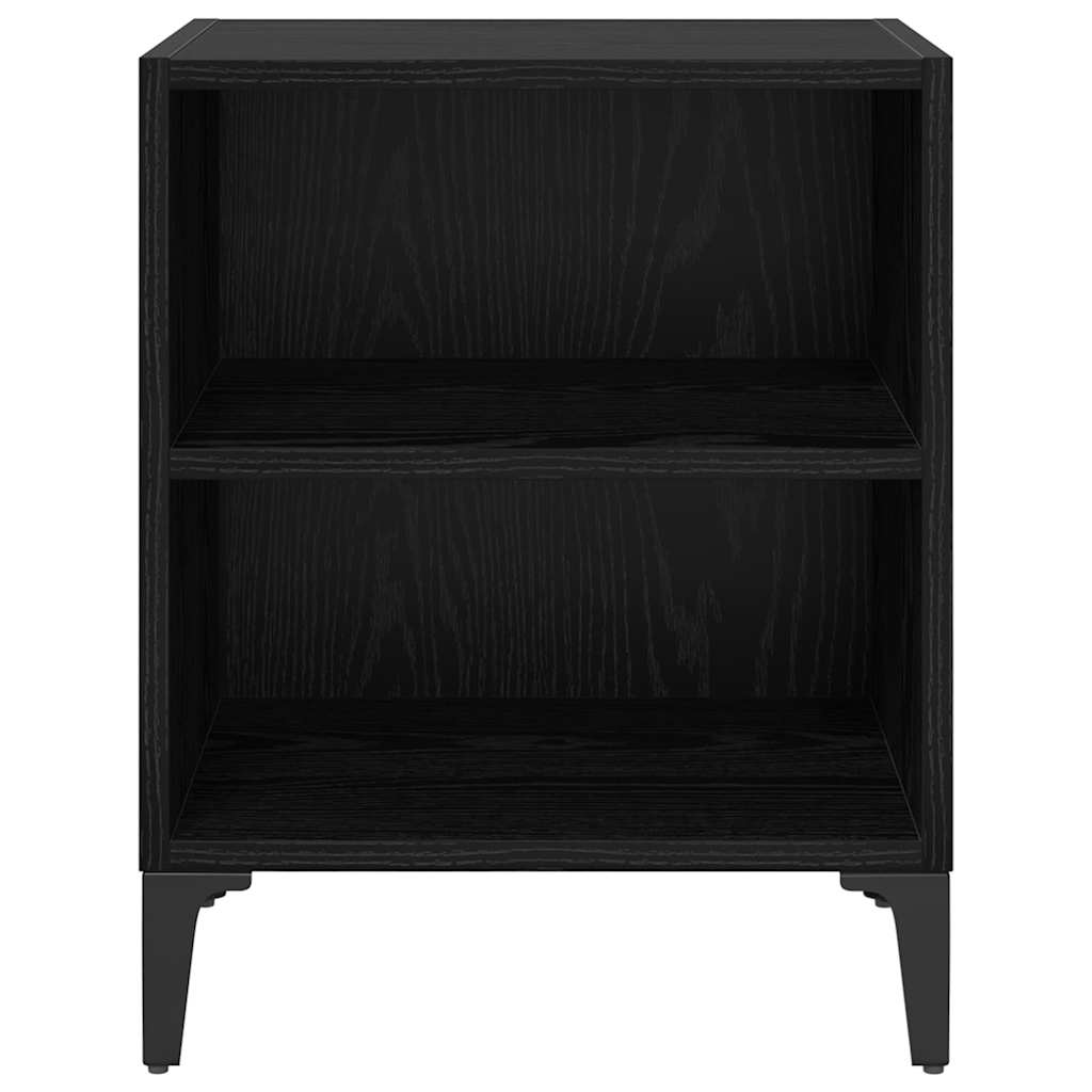 vidaXL Szafka Nocna Czarny Dąb 40 x 30 x 50 cm Materiał drewnopochodny