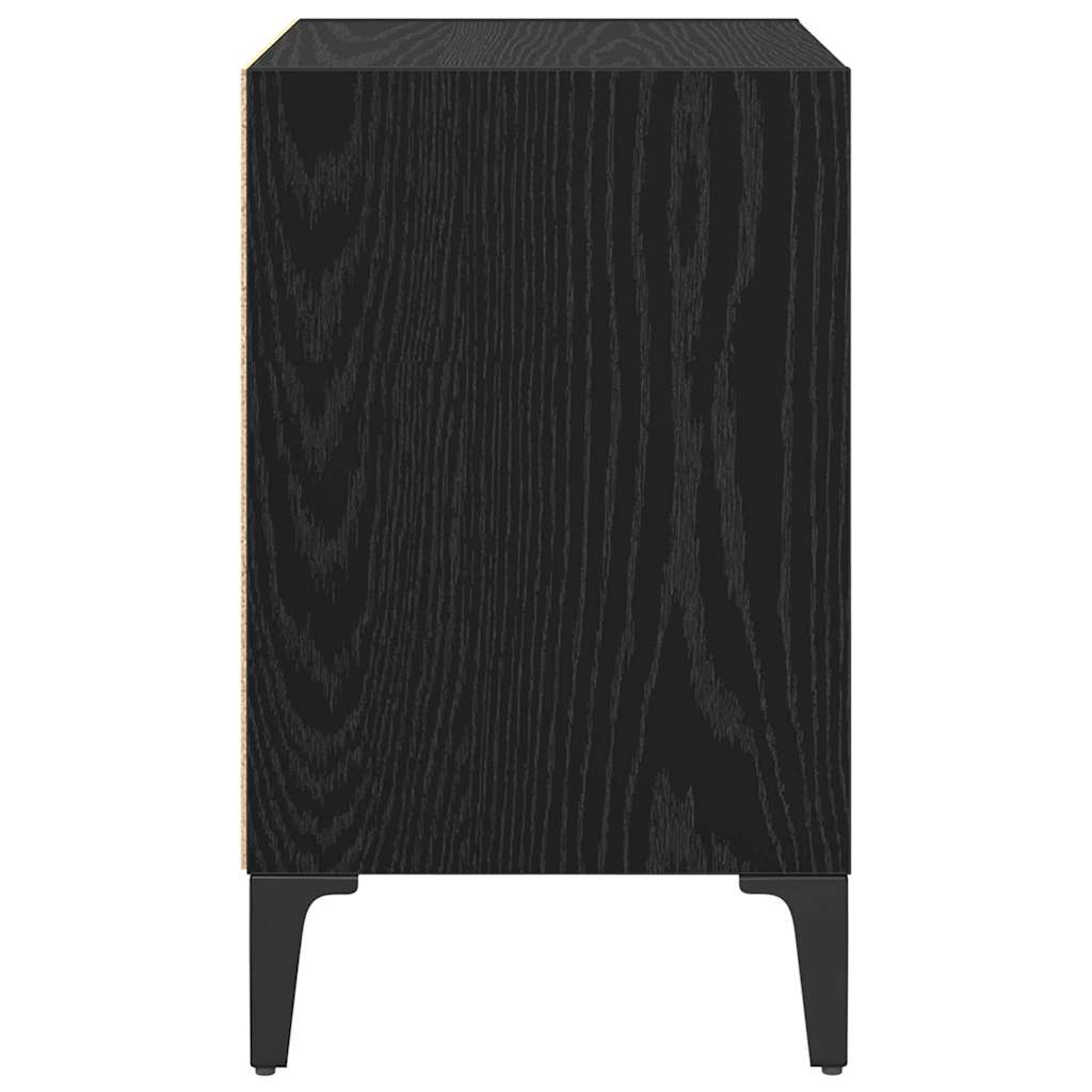 vidaXL Szafka Nocna Czarny Dąb 40 x 30 x 50 cm Materiał drewnopochodny