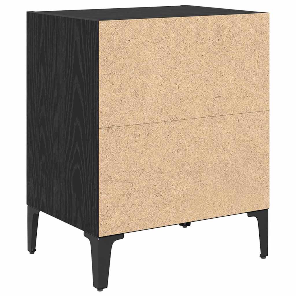 vidaXL Szafka Nocna 2 pcs Czarny Dąb 40 x 30 x 50 cm