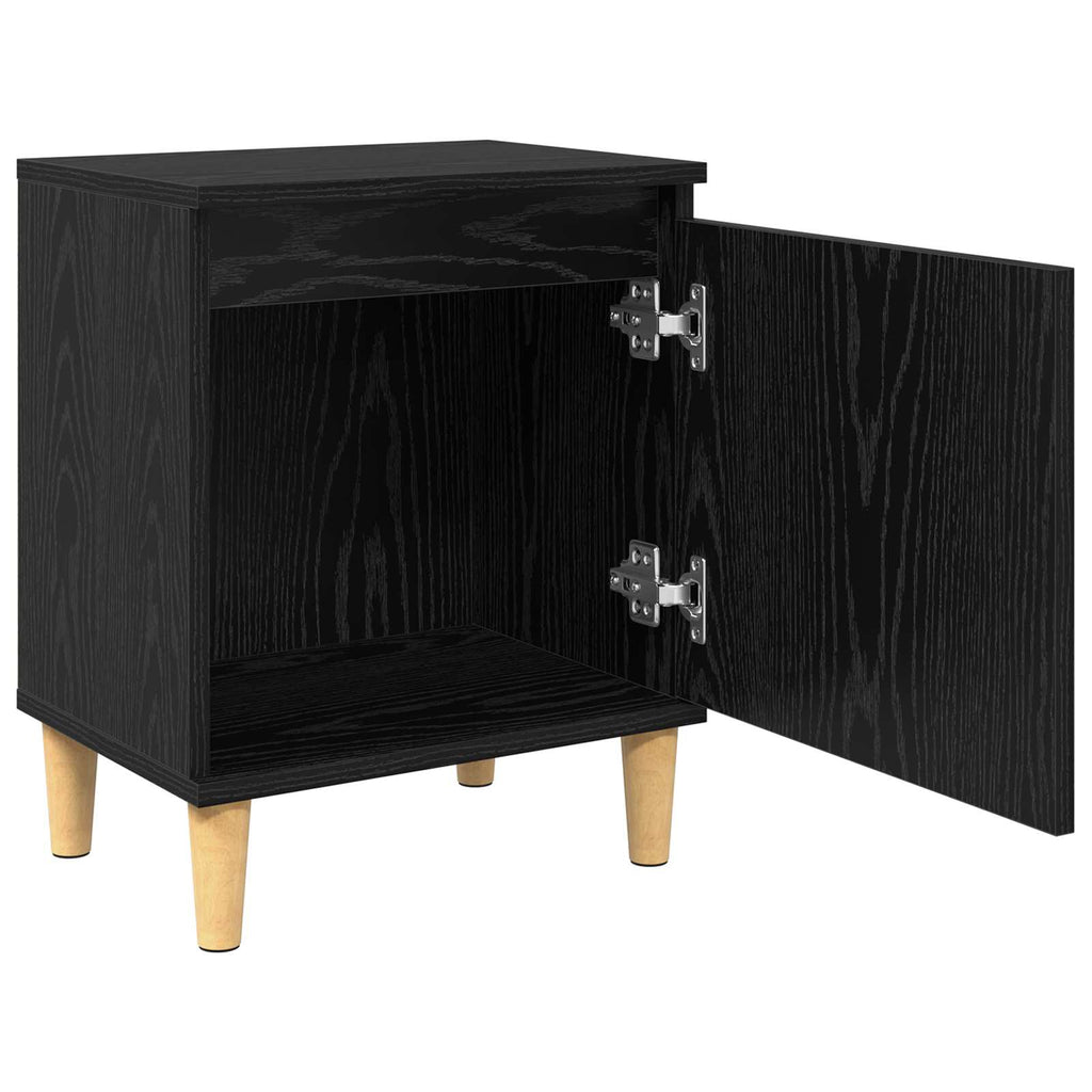 vidaXL Szafka Nocna Czarny Dąb 40 x 30 x 50 cm Materiał drewnopochodny
