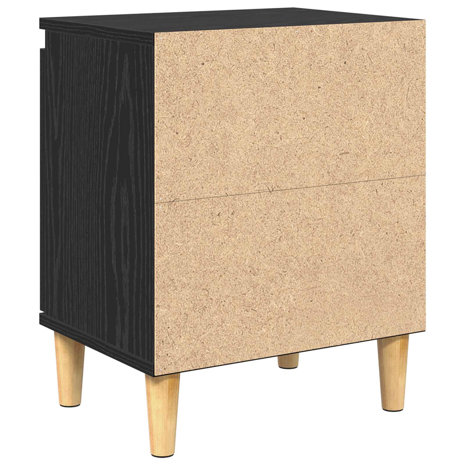 vidaXL Szafka Nocna Czarny Dąb 40 x 30 x 50 cm Materiał drewnopochodny