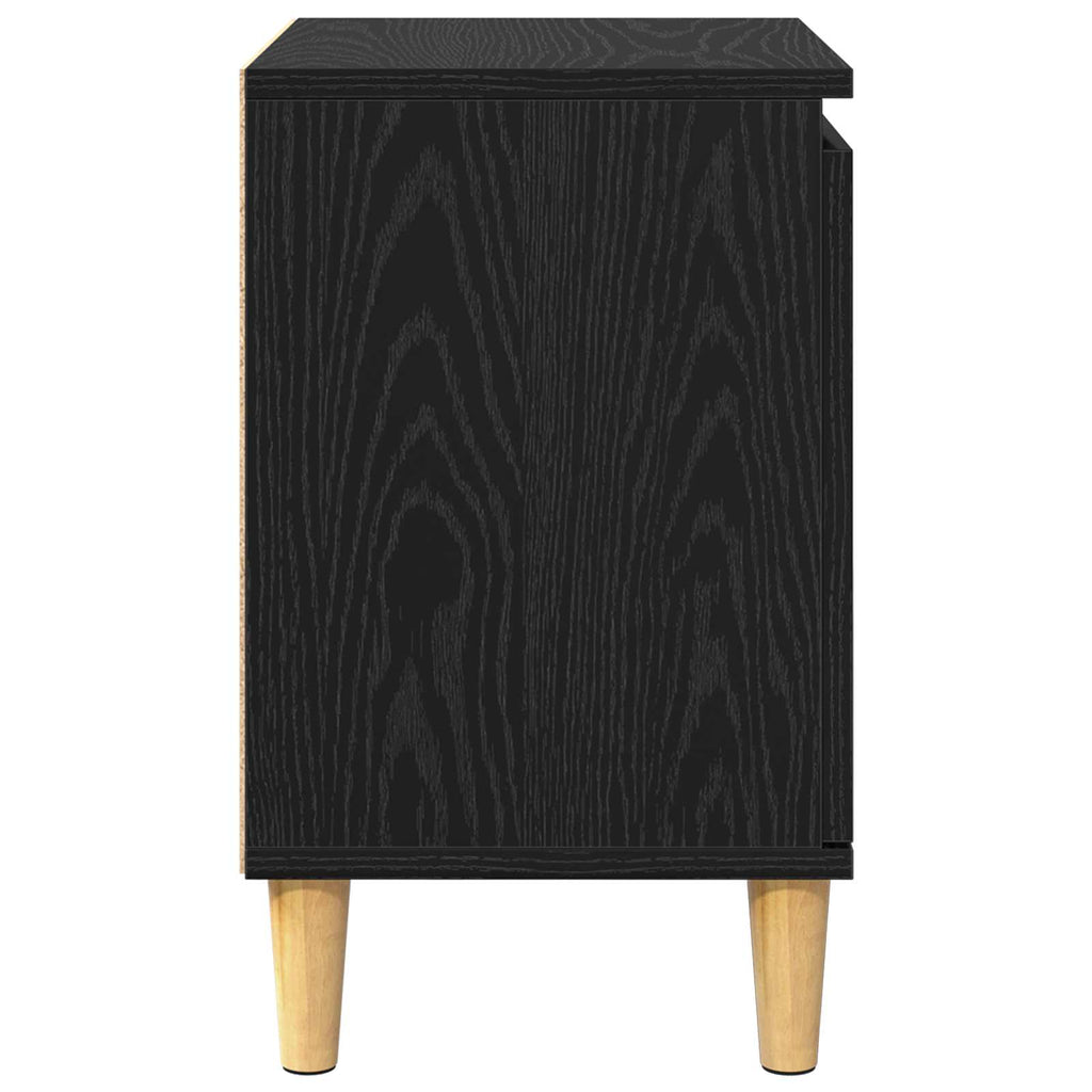 vidaXL Szafka Nocna Czarny Dąb 40 x 30 x 50 cm Materiał drewnopochodny