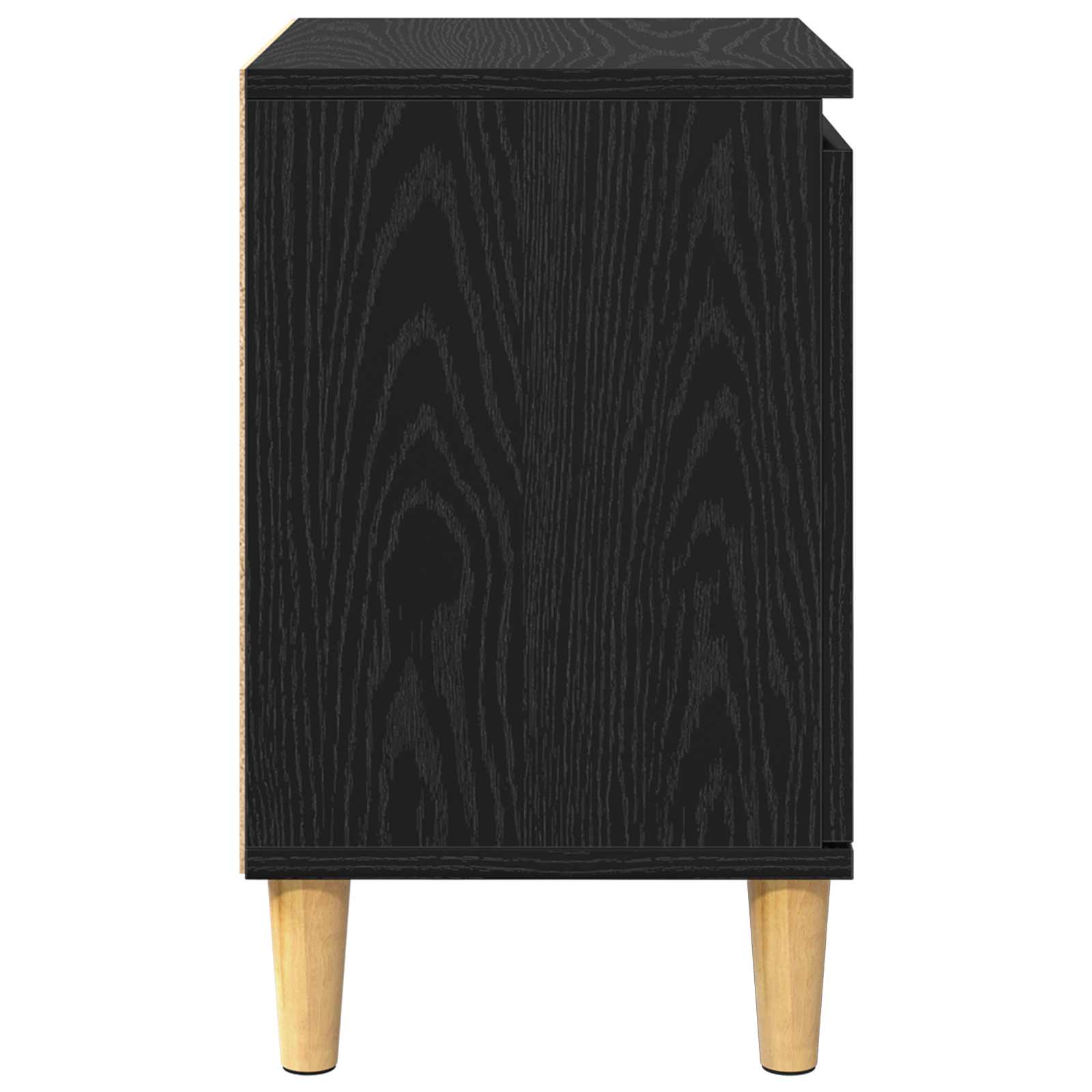 vidaXL Szafka Nocna Czarny Dąb 40 x 30 x 50 cm Materiał drewnopochodny