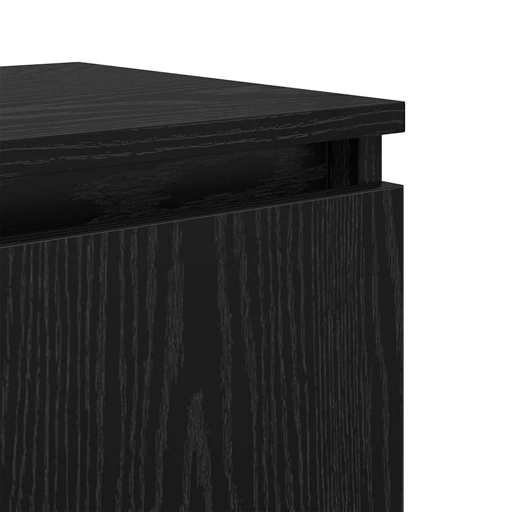 vidaXL Szafka Nocna Czarny Dąb 40 x 30 x 50 cm Materiał drewnopochodny
