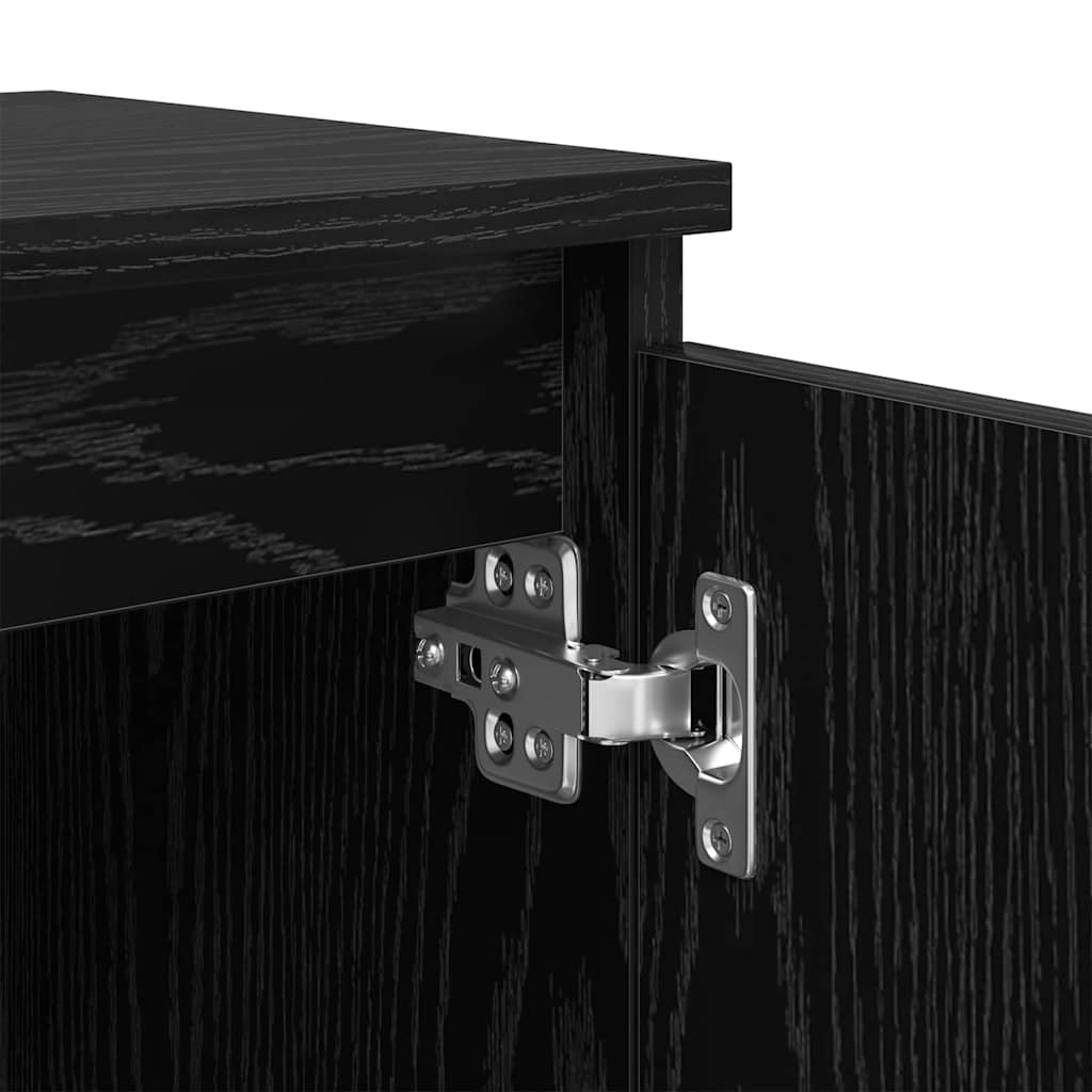 vidaXL Szafka Nocna Czarny Dąb 40 x 30 x 50 cm Materiał drewnopochodny