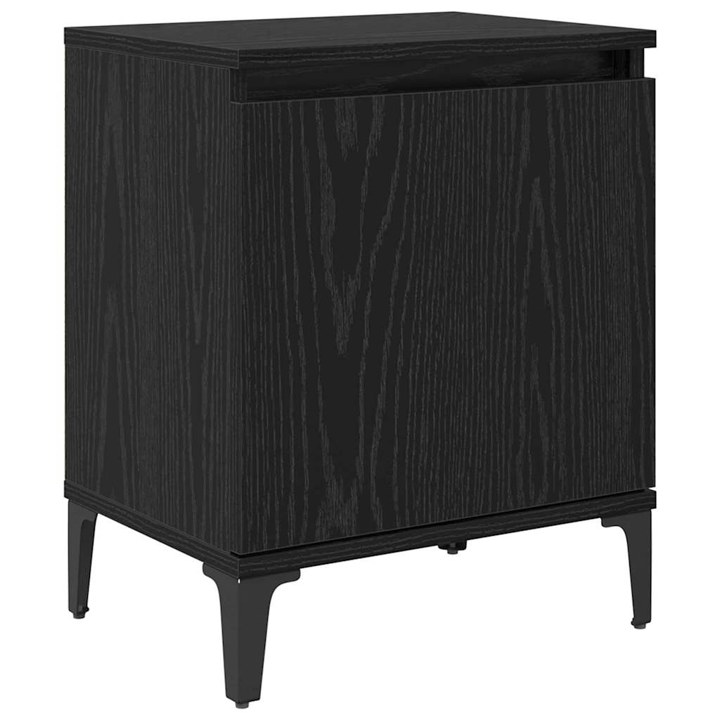vidaXL Szafka Nocna Czarny Dąb 40 x 30 x 50 cm Materiał drewnopochodny