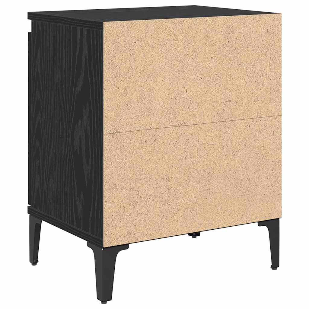 vidaXL Szafka Nocna Czarny Dąb 40 x 30 x 50 cm Materiał drewnopochodny