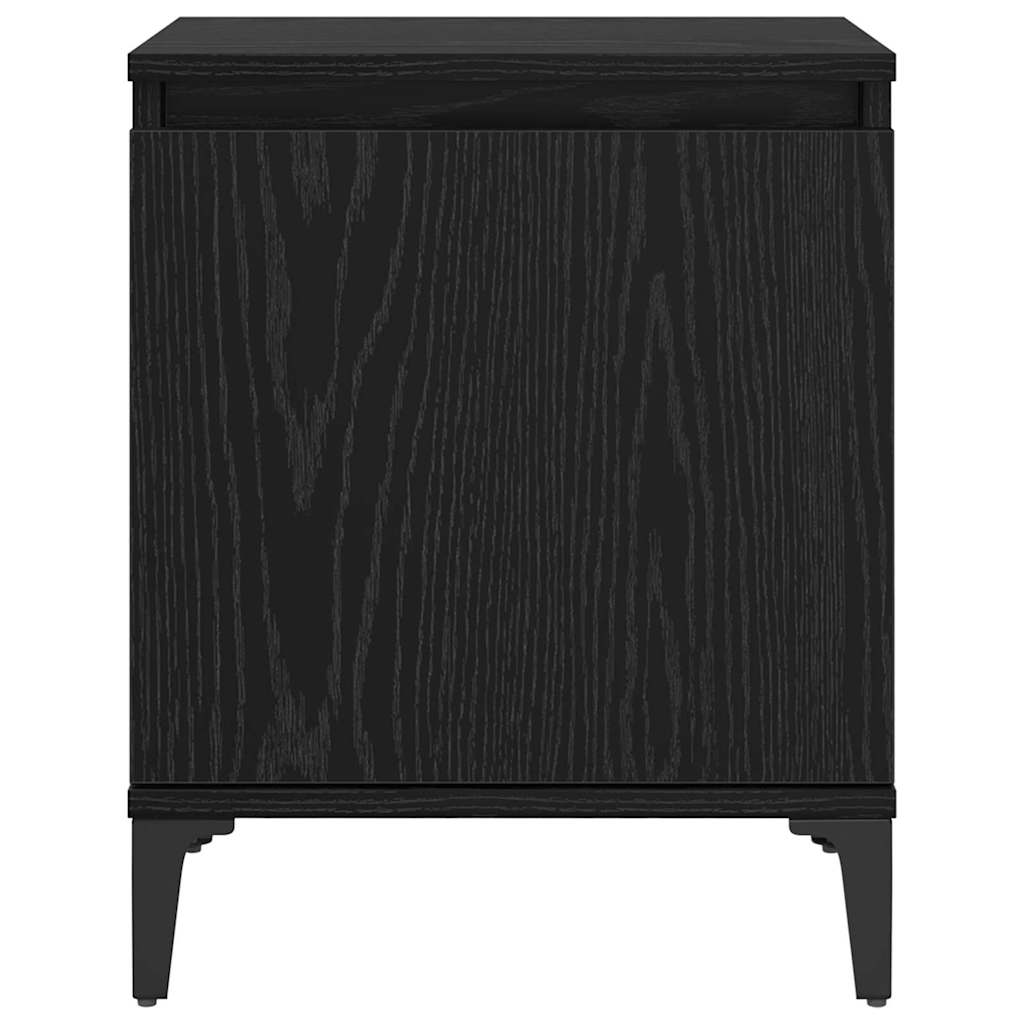 vidaXL Szafka Nocna Czarny Dąb 40 x 30 x 50 cm Materiał drewnopochodny