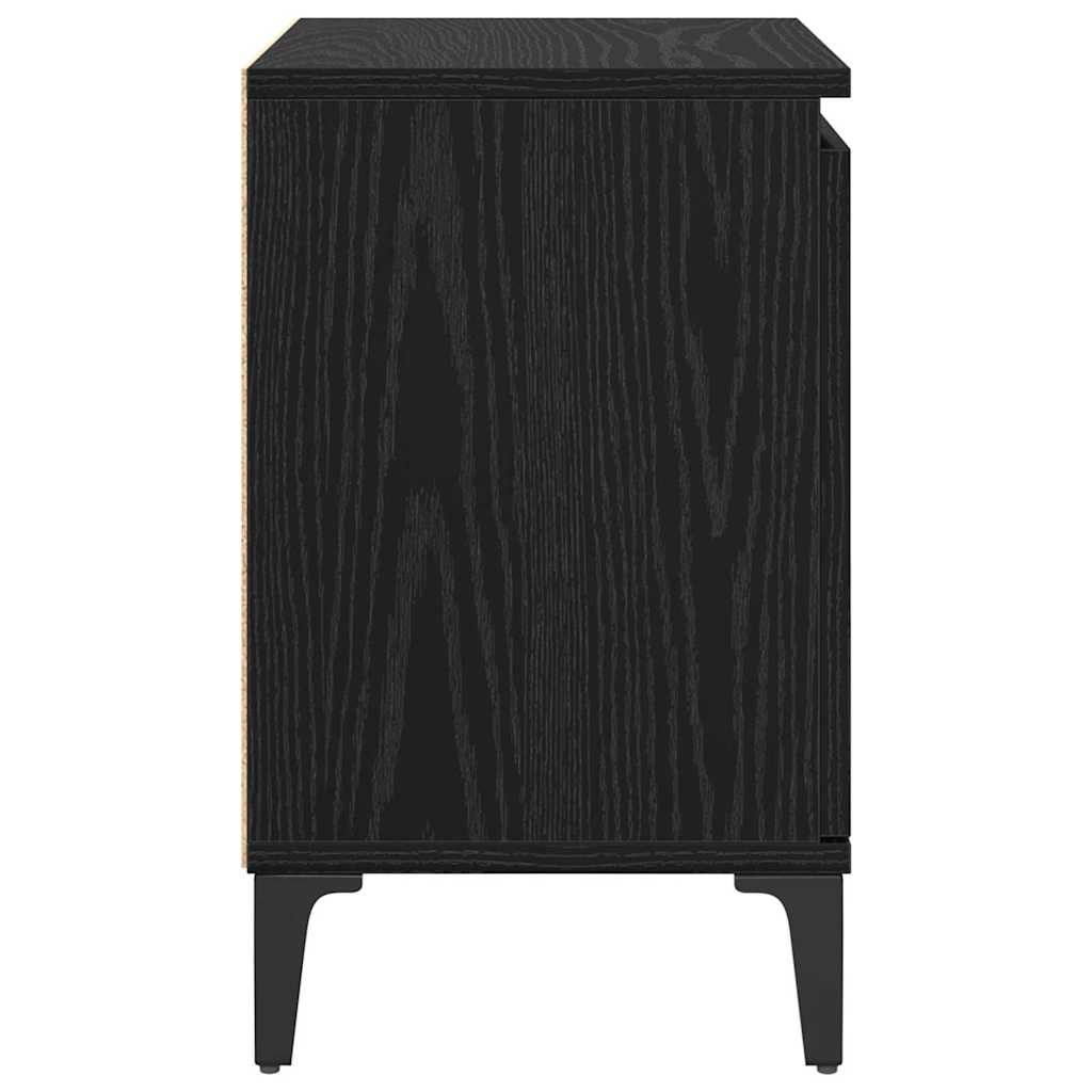 vidaXL Szafka Nocna Czarny Dąb 40 x 30 x 50 cm Materiał drewnopochodny