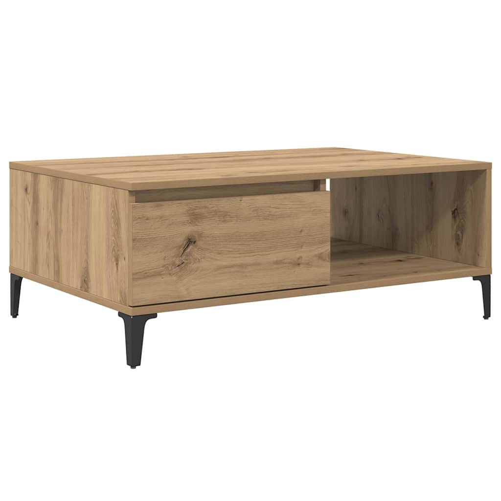 vidaXL Stolik kawowy dąb artisan 90 x 60 x 35 cm