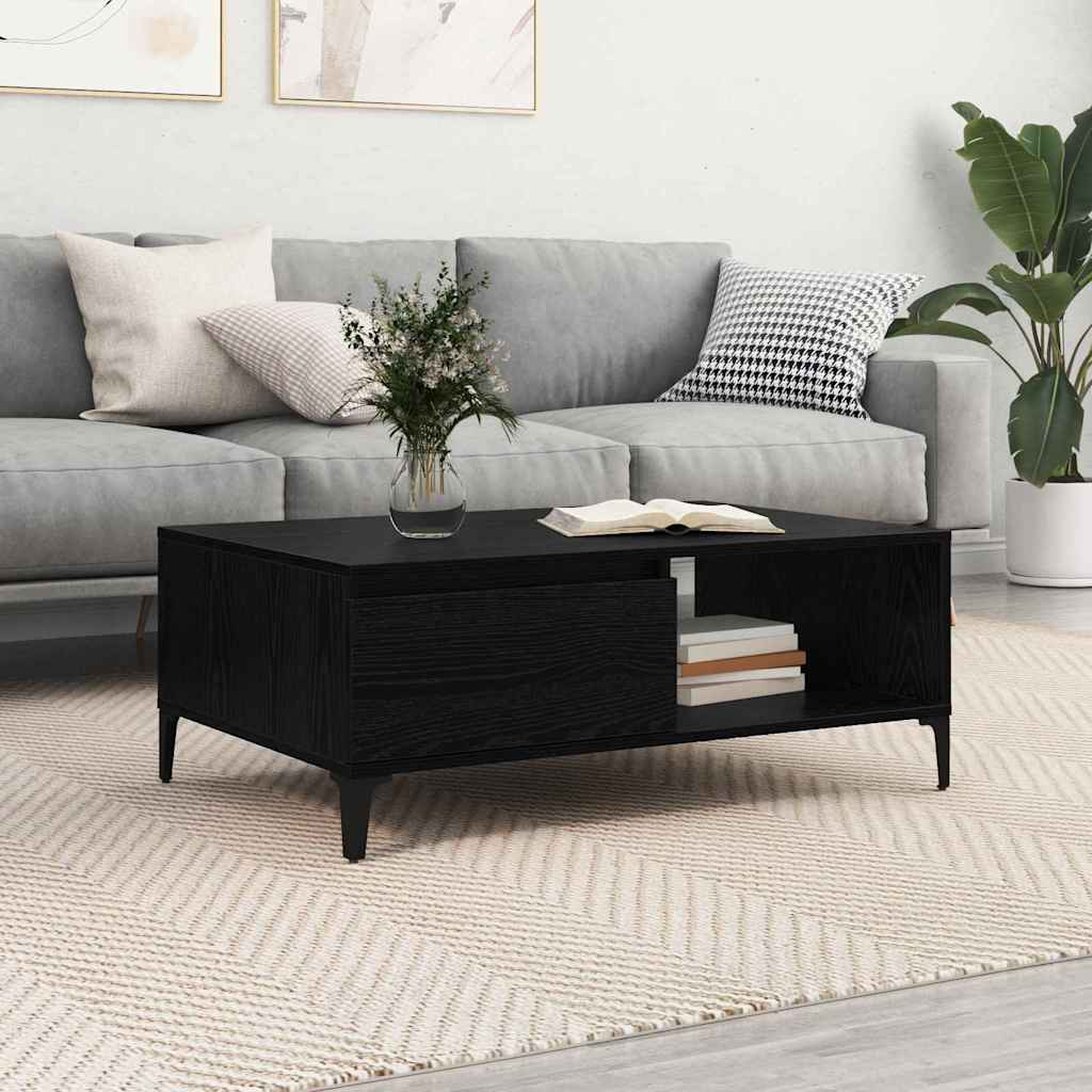 vidaXL Stolik kawowy Czarny dąb 90 x 60 x 35 cm
