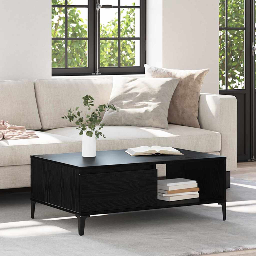 vidaXL Stolik kawowy Czarny dąb 90 x 60 x 35 cm