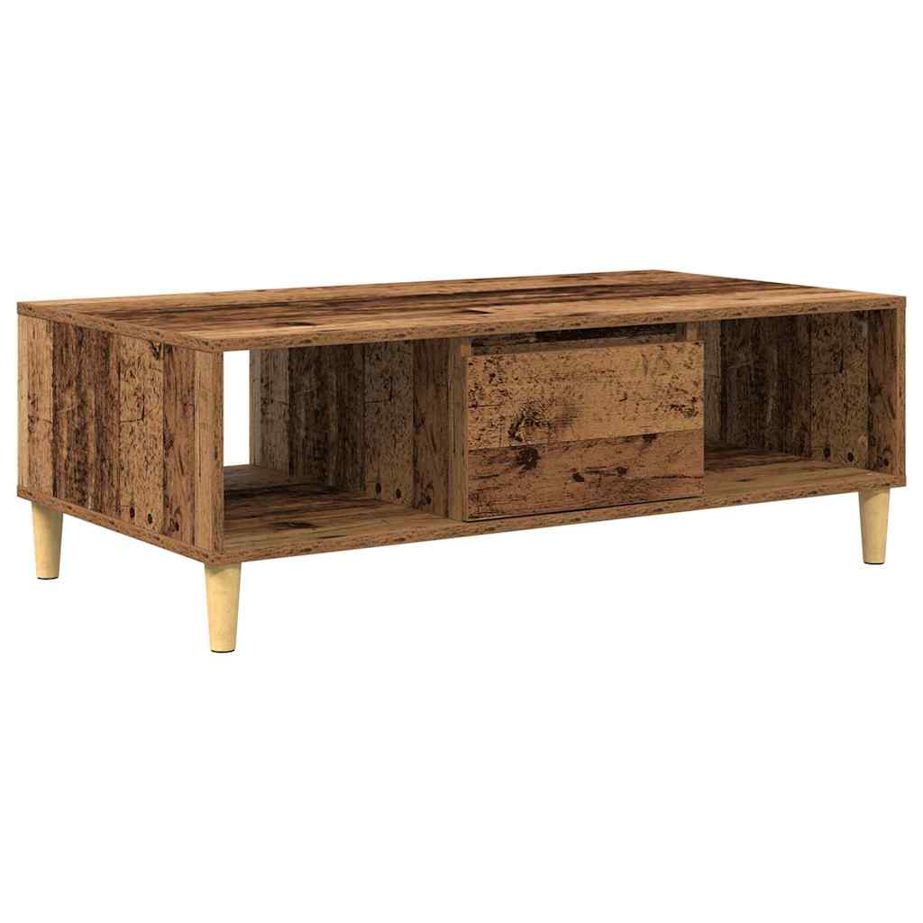 vidaXL Stolik kawowy Stare drewno 102 x 55 x 35 cm