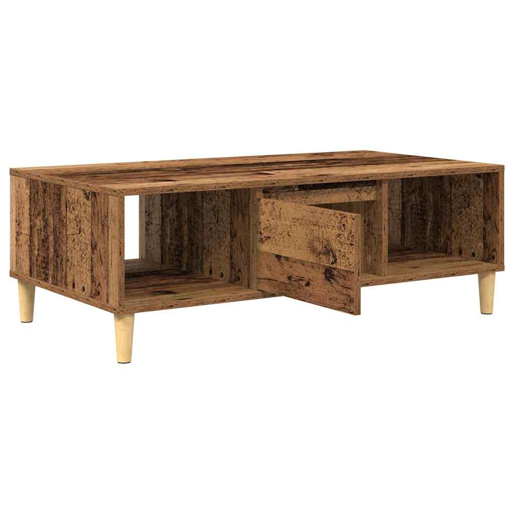 vidaXL Stolik kawowy Stare drewno 102 x 55 x 35 cm