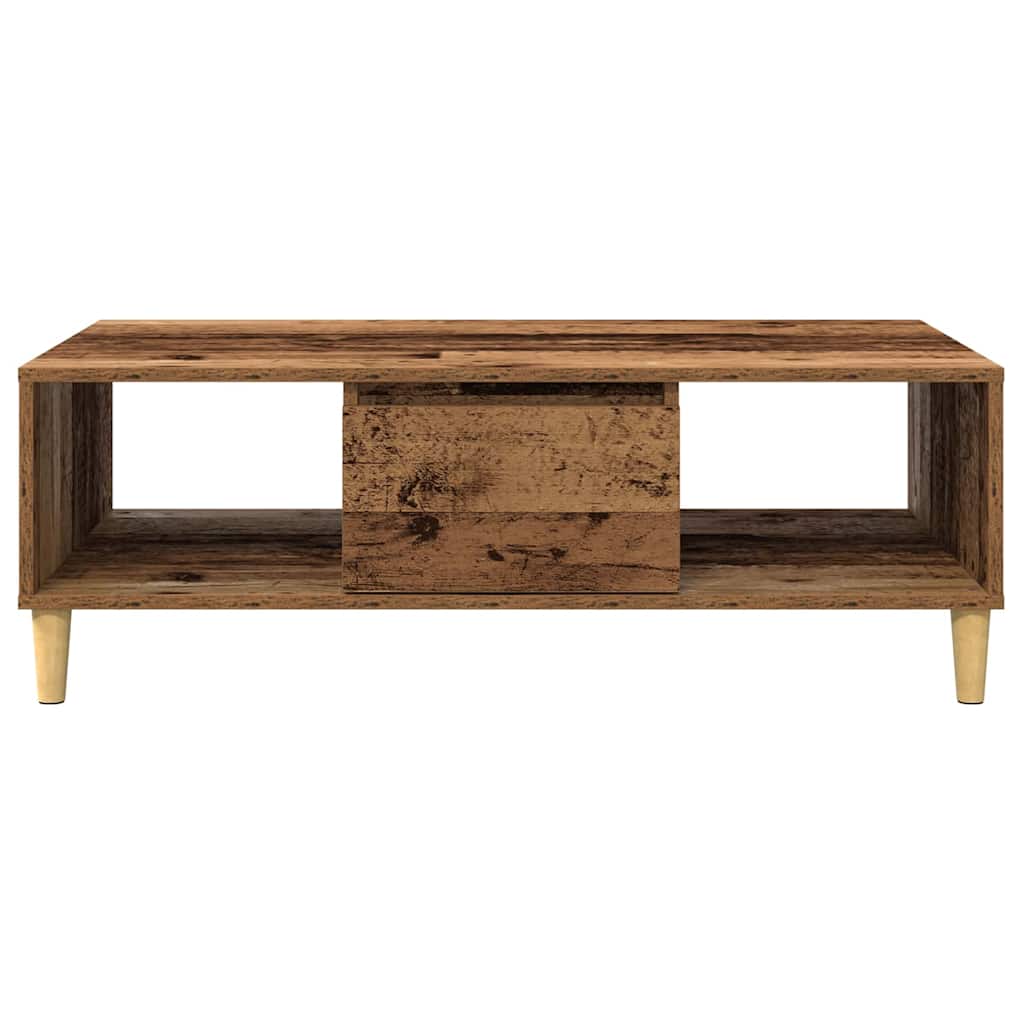 vidaXL Stolik kawowy Stare drewno 102 x 55 x 35 cm